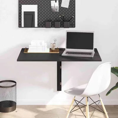 Obrázek produktu pro vidaXL Nástěnný skládací stůl černý 100x60x56 cm Dřevěný materiál