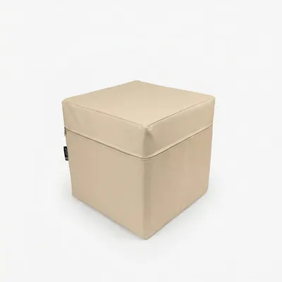 Produktbild von Sitzwürfel Kunstleder 40x40x40cm Beige
