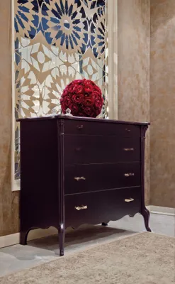 Produktbild von Kommode mit 4 Schubladen Sideboard Anrichte holz Schrank Anrichte Kommoden Lila