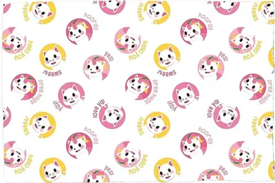 Obrázek produktu pro Adopt Me - "Love Ya" Decke, Fleece TC284 (100 cm x 150 cm) (Weiß/Bunt)
