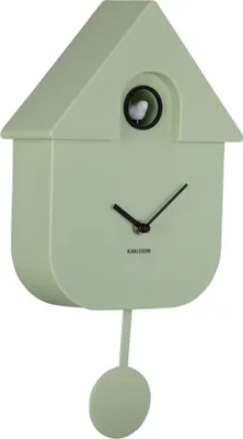 Produktbild von Karlsson - Wanduhr Modern Cuckoo - Zartes Grün