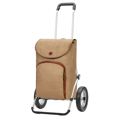 Produktbild von ANDERSEN Einkaufstrolley - Royal Shopper Reik beige 50 L geräumig, Leder, Aluminium, klappbar, leichtgängig