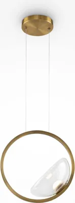 Produktbild von LED Hängelampe Glas Metall warmweiß 3000 K 450 lm H: max. 135 cm in Messing Modern Pendelleuchte