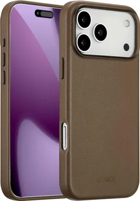 Zdjęcie produktu dla Accezz MagSafe Leather Backcover voor de Apple iPhone 17 Pro Max - Coffee Brown