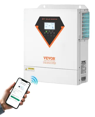 Produktbild von VEVOR Hybrid-Solarwechselrichter, 6000W, All-in-One reiner Sinuswellenwechselrichter-Ladegerät, 48V DC zu einphasigem 220/230V AC, mit 120A MPPT-Solarkontroller, für netzunabhängige Systeme mit Blei-Säure- und Lithiumbatterien, 3500W mit WiFi-Modul