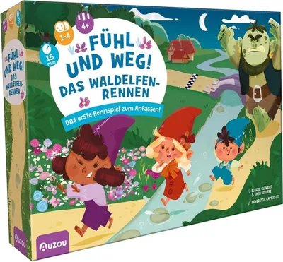 Produktbild von HUCH!, Fühl und Weg! Das Waldelfenrennen, Spannendes Elfen-Spiel, Suchspiel für Kinder, Kinderspiele ab 4, Interaktives Tastspiel, Für 1-4 Spieler ab 4 Jahren