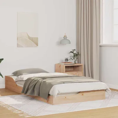 Obrázok produktu pre Maison Exclusive - Rám postele hnedý 75 x 190 cm Masívne borovicové drevo