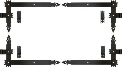 Produktbild von Winkelband Winkelbänder Türbänder Türband Mittelband Schwarz Kloben 16 - Größe: 600 (4 Teile)