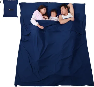 Produktbild von Kempingový spací pytel, hotelový spací pytel odpuzující nečistoty, přenosný cestovní spací pytel, vnitřní spací pytel, 180 cm x 210 cm
