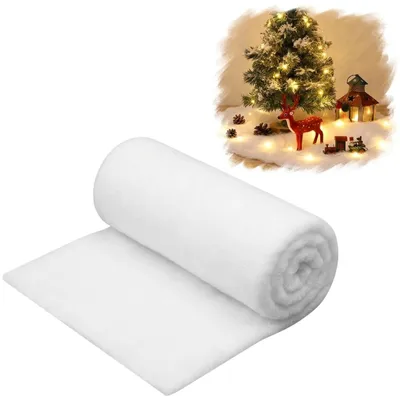 Produktbild von Weihnachts-Schneematte, Dekoration, Kunstschnee, 90 x 240 cm, für Weihnachten und den Winter