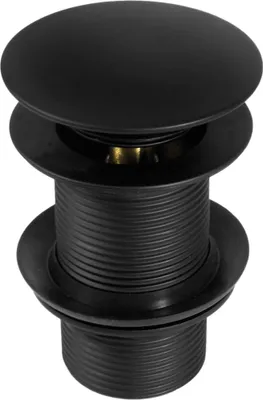 Produktbild von Ablaufventil Pop-Up Ventil ohne Überlauf in schwarz matt, B/H/T 6,8/7,5/4,2 cm