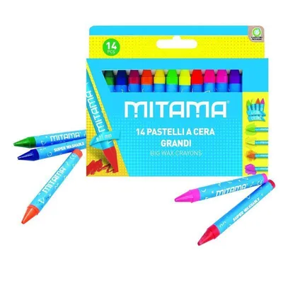 Obrázok produktu pre Voskové ceruzky, 14 farieb, okrúhle, MITAMA 62897