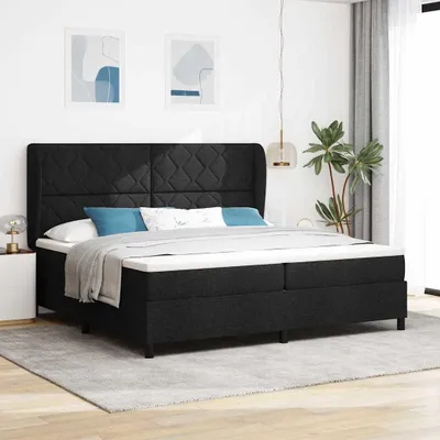Produktbild von Maison Exclusive - Boxspringbett mit Kopfteil Schwarz 200 x 200 cm Stoff