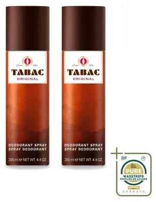 Obrázok produktu pre 2 x Tabac Original, antiperspirantný sprej na telo, 200 ml - balenie s 2 kusmi