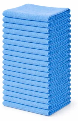 Obrázek produktu pro Sada 30 kusů mikrovláknových utěrek 38 x 38 cm, 210 g/m², suchá utěrka – barva modrá – lešticí utěrka, utěrka na údržbu automobilů, čisticí utěrka, utěrka na okna, bez chlupů, savá, utěrka na čištění, nepoškrábe, pro domácnost, auto, řemeslné práce