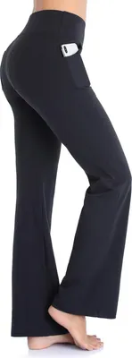 Produktbild von 1 Stück leicht ausgestellte Hose mit weitem Bein – schwarz