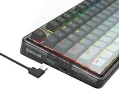 Zdjęcie produktu dla REDRAGON K673GG-RGB-PRO Ucal Pro, Przewodowy i Bezprzewodowy, USB + RF Wireless + Bluetooth, Mechaniczna, Czarny, Szary