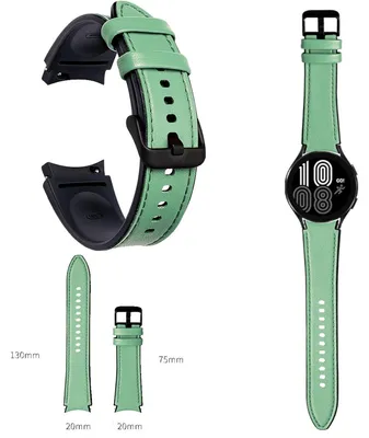 Obrázek produktu pro Pro Samsung Galaxy Watch 6 5 4 Normal Pro Classic všechny velikosti Řemínek ze syntetické kůže