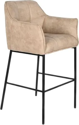 Image de Tabouret DKD Home Decor Noir Beige Métal 59 x 60 x 107 cm