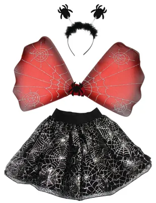 Produktbild von Halloween Set Spinne Mädchenkostüm