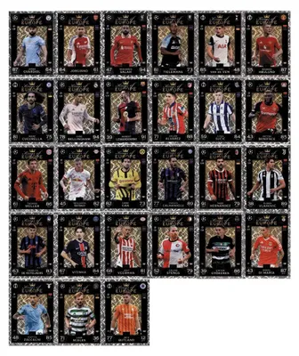 Zdjęcie produktu dla Match Attax Liga Mistrzów 2024/25 EXTRA – Karty kolekcjonerskie – Wszystkie 27 kart z serii „Kings of Europe”