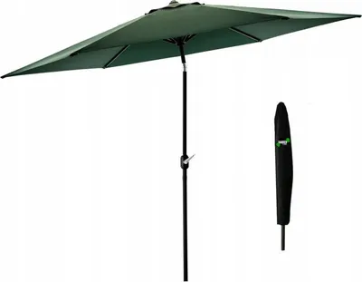 Image de Parasol de jardin avec housse de protection VELLO 300 cm vert