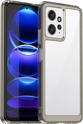 Immagine prodotto di Custodia per Xiaomi Redmi Note 12 4G trasparente, antiurto Custodia protettiva in silicone TPU Grigio