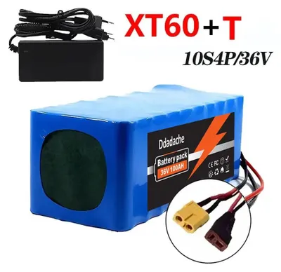 Produktbild von 10S4P 36V 100Ah - Li-Ion Akkupack - Für E-Bike und E-Scooter - Mit BMS - XT60 + T-Stecker - Ladegerät