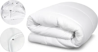 Productafbeelding van Dekbedovertrek 160x200 cm, geschikt voor 4 seizoenen, antiallergisch, microvezel, siliconen