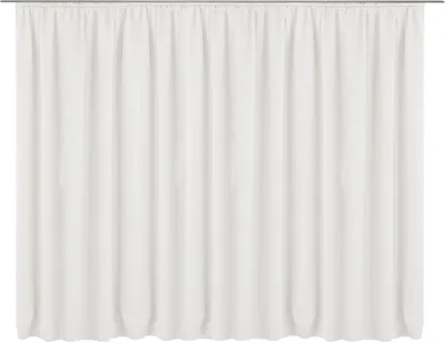 Produktbild von JEMIDI Vorhang blickdicht 300x245cm - Gardine mit Kräuselband Universalband - 100% Polyester Schal lang für Wohnzimmer Schlafzimmer - weiß