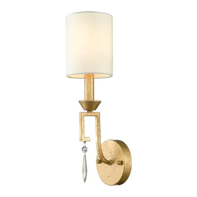 Image de Applique murale Lemuria, finition or vieilli, 1xE14x40W, métal, dimensions : 45,1 x 12,7 x 11,4 cm, IP20, Gilded Nola