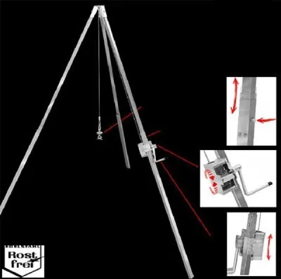 Produktbild von Schneider Edelstahl Dreibeingrill Höhe 250 cm Schwenkgrill Schwenker