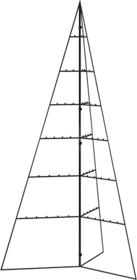 Immagine prodotto di vidaXL Albero di Natale in metallo per decorazioni Nero 140 cm