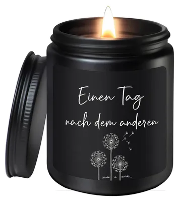 Produktbild von Trauerkerze mit Spruch - Gedenkkerze für Hinterbliebene - Windlicht zur Beerdigung und Gedenkfeier
