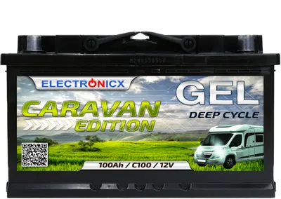 Produktbild von Electronicx Caravan Edition GEL Batterie 100AH 12V – Wohnmobil, Boot, Versorgungsbatterie
