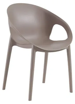 Image de Fauteuil de terrasse en POLYPROPYLENE Taupe pour Exterieur