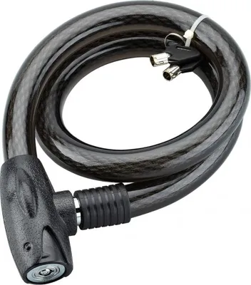 Image de Antivol à clé Scorp, câble acier, vélo, 25mmx1m, 2 clés, noir - THIRARD