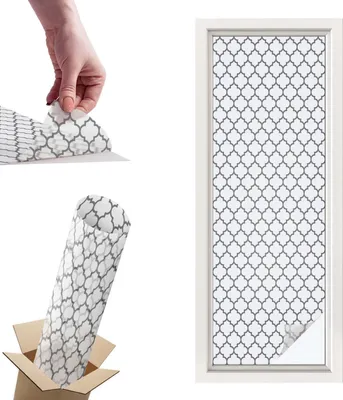 Zdjęcie produktu dla Folia witrażowa do okien - 146x50 cm - Folia witrażowa, dekoracyjna i nieprzezroczysta - Samoprzylepna folia dekoracyjna do szkła w witrażowy wzór - Ochrona UV, łatwa w montażu, dekoracja okna - Geometryczny wzór