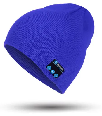 Produktbild von Bluetooth-Mütze, wiederaufladbare Beanie-Mütze mit eingebauten Mikrofon-Stereolautsprechern, warme Strickmütze für Herbst und Winter
