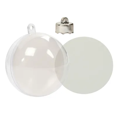 Zdjęcie produktu dla Creativ Company 52142, Ozdobna kula świąteczna, Akrylowy, Przezroczysty, 8 szt., 60 mm