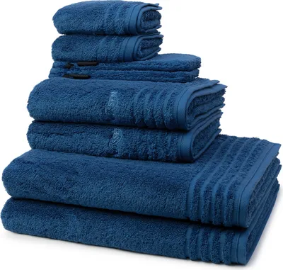 Produktbild von Vossen Vienna Style Supersoft 2 X Wasch- 2 X Gäste- 2 X Dusch- 2 X Handtuch im Set Extrem flauschig und saugfähig, Stäbchenbordüre Ton in Ton, Logostick