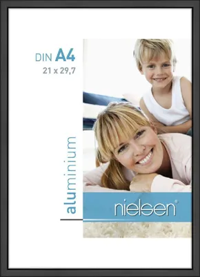 Produktbild von nielsen Aluminium Bilderrahmen Classic, 21x29,7 cm (A4), Schwarz Matt