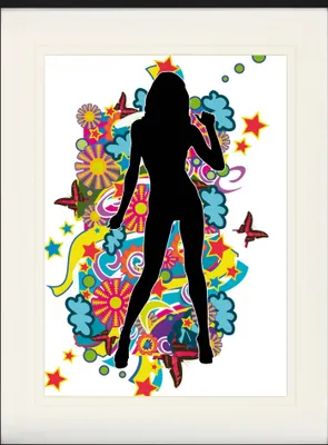 Produktbild von Schöne Frauen Gerahmtes Bild Mit Edlem Passepartout | Wand-Bilder | Im Bilderrahmen - Pop Art Mädchen II (80 x 60 cm)