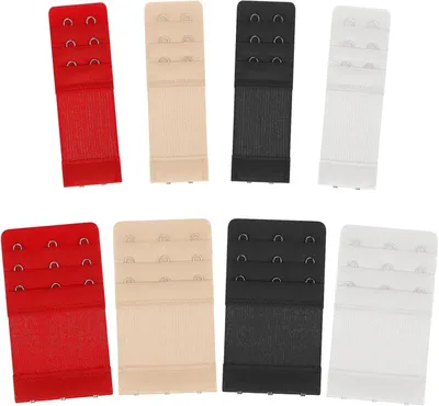 Produktbild von BH-Verlängerung 8 Stück, 2 Haken Und 3 Haken, Weich Elastisch Mit Edelstahlhaken Für Bessere Passform Bei Schwangerschaft Oder Gewichtsschwankungen