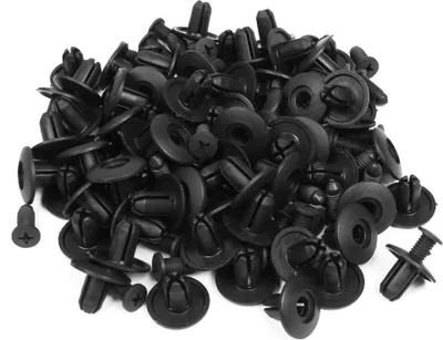 Produktbild von 100Stück 8mm Loch schieben Art Schwarz Plastik Erweiterung Schraube Nieten Auto DE de