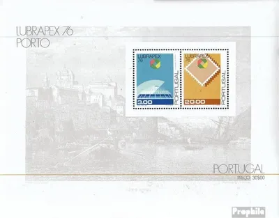 Produktbild von Briefmarken Portugal 1976 Mi Block19 (kompl.Ausg.) postfrisch LUBRAPEX 76