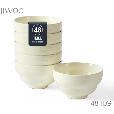 Produktbild von Schale set 48er Ø11,8cm Müslischale Servierschale Frühstücksschale Keramik Schalen Bowl für 48 Personen Mikrowellen- und Spülmaschinengest