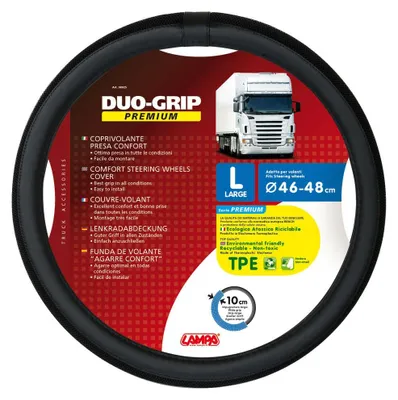 Zdjęcie produktu dla OSŁONA NA KIERownicę 98025 GT-Sport, wykonana z TPE, kolor: czarny