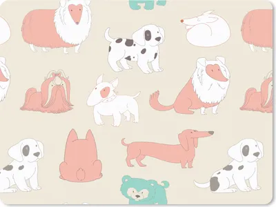 Produktbild von MuchoWow® Mauspad Mousepad Muster - Hund - Welpe - Jungen - Mädchen - Kinder - Kinder 23x19 cm - Mousepads - Maus Mat - Pad - Mausunterlage - Schreibtischunterlage - Mauspad