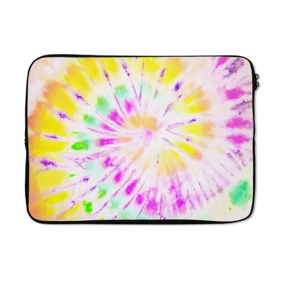 Produktbild von MuchoWow® Laptop Hülle 13 Zoll Sommer - Krawattenfärbung - Gelb Laptoptasche - Laptophülle - Sleeve - Rundumschutz